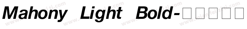 Mahony Light Bold字体转换